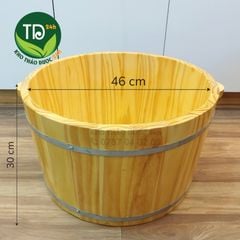 Chậu ngâm mông gỗ thông nhập khẩu Mỹ, hàng cao cấp loại 1, dùng lâu dài, ngâm phụ khoa thảo dược và spa tại nhà hiệu quả