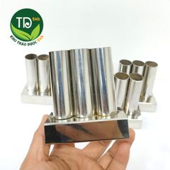 Khay tắt ngải 3 ống inox, cùng lúc tắt 3 điếu ngải, bền, đẹp, an toàn, dùng cho cả ngải đại và trung, dụng cụ diện chẩn