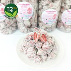 Dâu tây sấy giòn bọc sữa, hàng loại 1, không đường, tốt cho người ăn kiêng, thơm ngon đến miếng cuối cùng