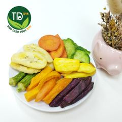 Hoa quả sấy khô thập cẩm, rau củ sấy, món ăn vặt khoái khẩu cho những chuyến picnic, làm đẹp da, hỗ trợ giảm cân