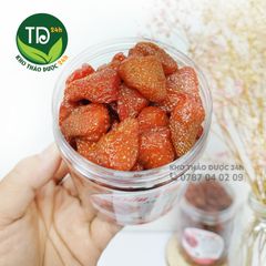 Dâu tây sấy dẻo Đà Lạt, nguyên chất 100%, không đường, món ăn vặt yêu thích cho người ăn kiêng