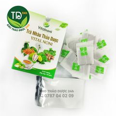 Trà trái nhàu thảo dược dạng túi lọc, đạt chuẩn ISO 22000, OCOP, HACCP, kết hợp 9 dòng dược liệu quý, đào thải độc tố