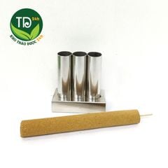 Khay tắt ngải 3 ống inox, cùng lúc tắt 3 điếu ngải, bền, đẹp, an toàn, dùng cho cả ngải đại và trung, dụng cụ diện chẩn