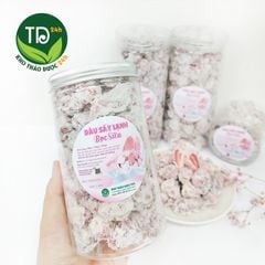 Dâu tây sấy giòn bọc sữa, hàng loại 1, không đường, tốt cho người ăn kiêng, thơm ngon đến miếng cuối cùng