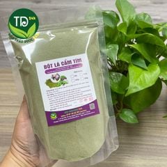 Bột lá cẩm tím nguyên chất 100%, dùng nấu xôi ngũ sắc, làm bánh, nấu chè, rau câu, thạch dừa, tạo màu tím tự nhiên