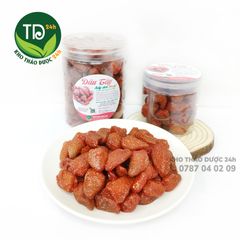 Dâu tây sấy dẻo Đà Lạt, nguyên chất 100%, không đường, món ăn vặt yêu thích cho người ăn kiêng
