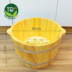 Chậu ngâm chân gỗ thông nhập khẩu Mỹ, hàng cao cấp, dùng lâu dài, ngâm chân thảo dược hiệu quả, spa tại nhà tiện lợi