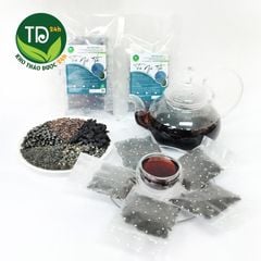 Trà ngũ hắc (gạo lứt, đậu đen, mè đen, kỳ tử đen, dâu tằm), đã rang thơm,kích thích mọc tóc, đẹp da, ngừa bạc tóc sớm