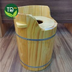 Chậu ngâm xông phụ khoa bằng gỗ thông nhập khẩu Mỹ, hàng cao cấp, dùng lâu dài, ngâm xông spa thảo dược an toàn tại nhà