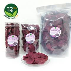 Khoai lang tím sấy giòn, tiêu chuẩn xuất khẩu, không đường, giòn ngọt tự nhiên, đặc sản chính hiệu Đà Lạt