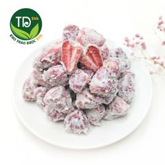 Dâu tây sấy giòn bọc sữa, hàng loại 1, không đường, tốt cho người ăn kiêng, thơm ngon đến miếng cuối cùng