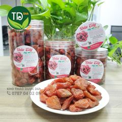 Dâu tây sấy dẻo Đà Lạt, nguyên chất 100%, không đường, món ăn vặt yêu thích cho người ăn kiêng