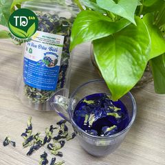 Trà hoa đậu biếc 100% thiên nhiên, nguyên liệu pha trà, nấu nướng, làm bánh, lên màu thực phẩm tự nhiên, không hóa chất