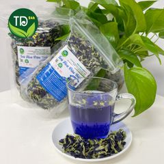 Trà hoa đậu biếc 100% thiên nhiên, nguyên liệu pha trà, nấu nướng, làm bánh, lên màu thực phẩm tự nhiên, không hóa chất