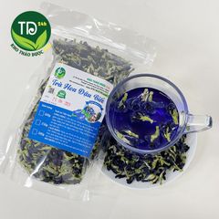 Trà hoa đậu biếc 100% thiên nhiên, nguyên liệu pha trà, nấu nướng, làm bánh, lên màu thực phẩm tự nhiên, không hóa chất