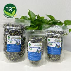 Trà hoa đậu biếc 100% thiên nhiên, nguyên liệu pha trà, nấu nướng, làm bánh, lên màu thực phẩm tự nhiên, không hóa chất