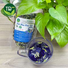 Trà hoa đậu biếc 100% thiên nhiên, nguyên liệu pha trà, nấu nướng, làm bánh, lên màu thực phẩm tự nhiên, không hóa chất