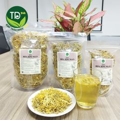 Trà hoa kim ngân, thanh nhiệt, giải độc, hạ đường huyết, giảm mụn, lợi tiểu, hạ cholesterol