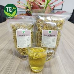 Trà hoa kim ngân, thanh nhiệt, giải độc, hạ đường huyết, giảm mụn, lợi tiểu, hạ cholesterol