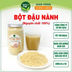 Bột đậu nành nguyên chất 100%, hàng công ty có mã vạch, tốt cho tim mạch, giảm cân, ngừa tiểu đường, loãng xương