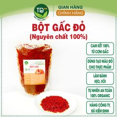 Bột gấc khô nguyên chất 100%, chuyên dùng nấu xôi gấc đỏ, tạo màu và hương thơm tự nhiên cho các loại bánh kẹo, thạch