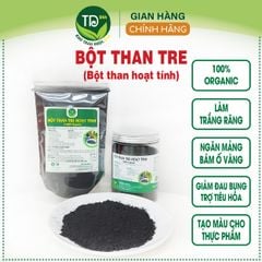 Bột than tre hoạt tính 100% organic, giúp răng trắng sáng, sạch mảng bám ố vàng, tạo màu thực phẩm tự nhiên