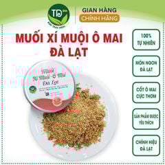 Muối ô mai (xí muội) Đà Lạt, dùng ăn kèm với các món trái cây chua như cóc, xoài, ổi, đặc biệt là làm dâu tây lắc