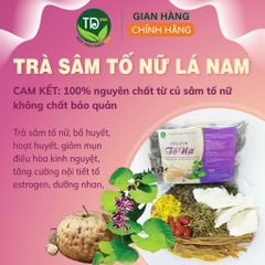 Trà lá nam sâm tố nữ, bổ huyết, hoạt huyết, làm chậm quá trình mãn kinh, giảm khô âm đạo, cân bằng nội tiết tố, đẹp da