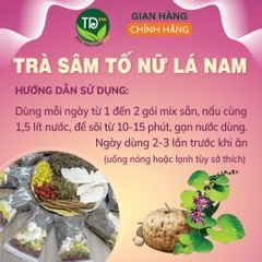 Trà lá nam sâm tố nữ, bổ huyết, hoạt huyết, làm chậm quá trình mãn kinh, giảm khô âm đạo, cân bằng nội tiết tố, đẹp da