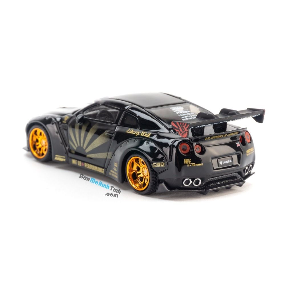 Mô hình xe thể thao Nissan GT-R R35 2009 Liberty Walk LB Works 1:64 MiniGT Black giá rẻ (3)