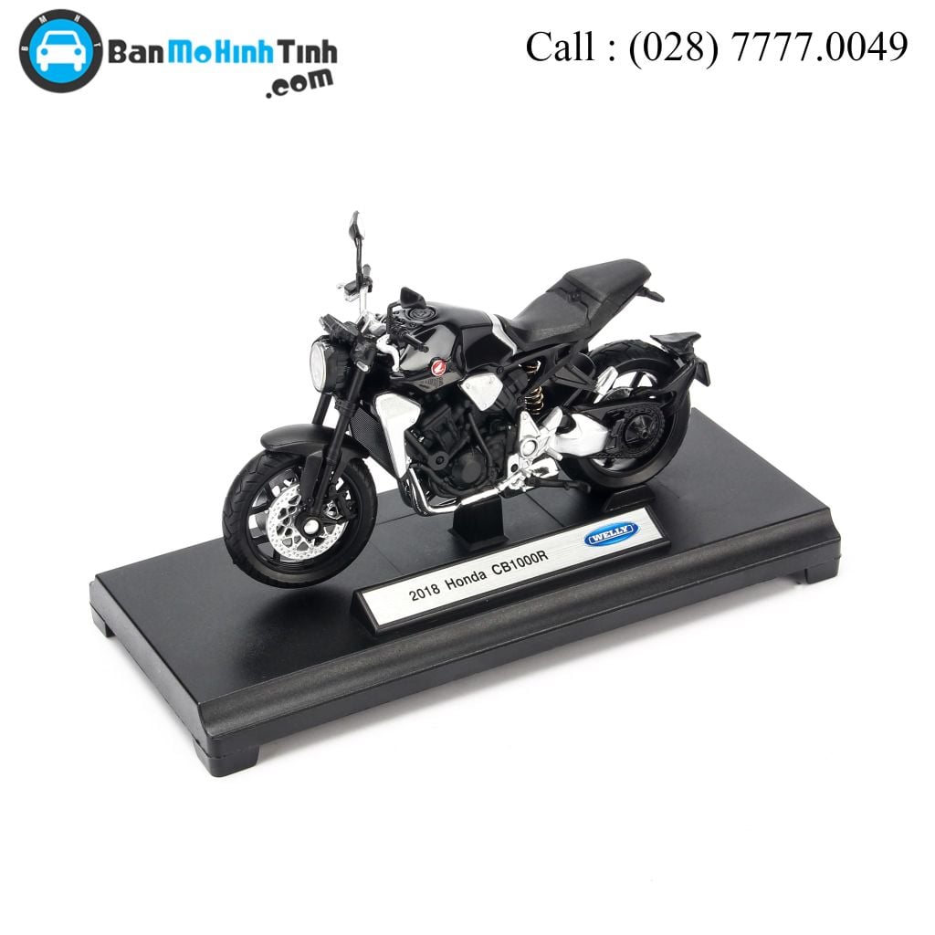 Mô hình xe mô tô Honda CB1000R 2018 Black 1:18 Welly- 12852
