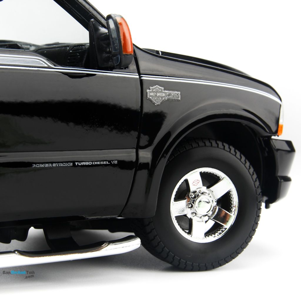Mô hình xe ô tô Ford F-350 Harley Davidson 2004 Black 1:18 Maisto MH-36690 (11)