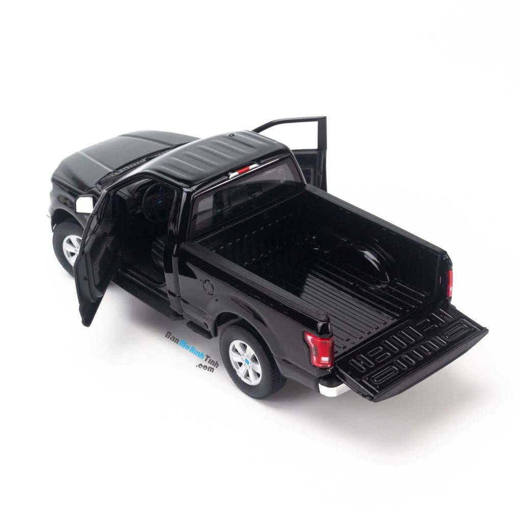 Mô hình xe Ford F-150 2015 Regular Cab 1:24 Welly Black (4)