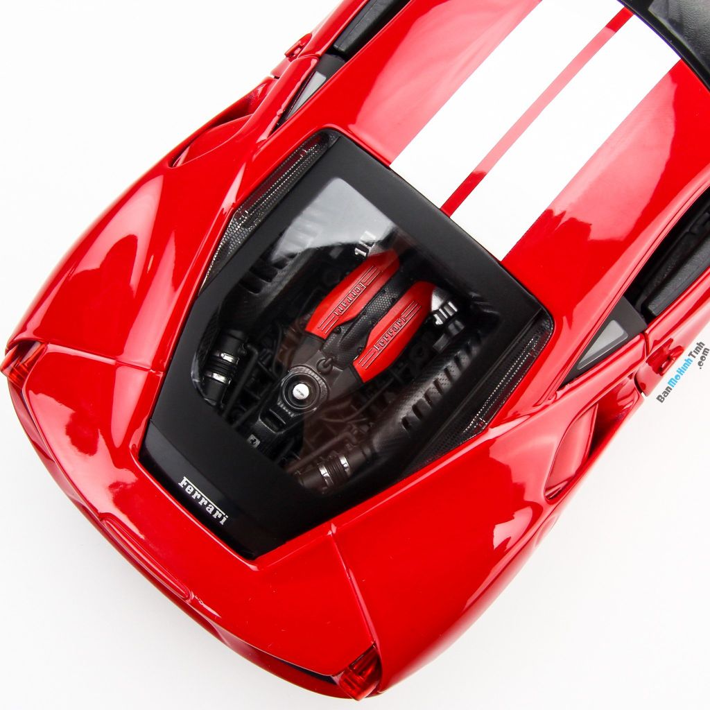 Mô hình xe Ferrari 488 GTB The Schumacher 70th Anniversary Red 118 Bburago (11)