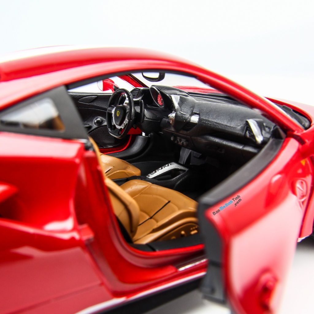 Mô hình xe Ferrari 488 GTB The Schumacher 70th Anniversary Red 118 Bburago (15)