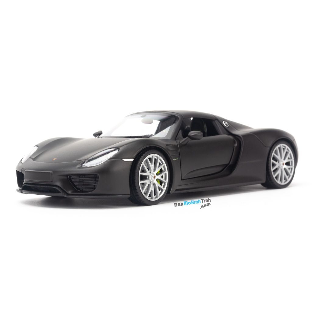 Mô hình xe Porsche 918 Spyder 1:24 Welly Matte Black (4)