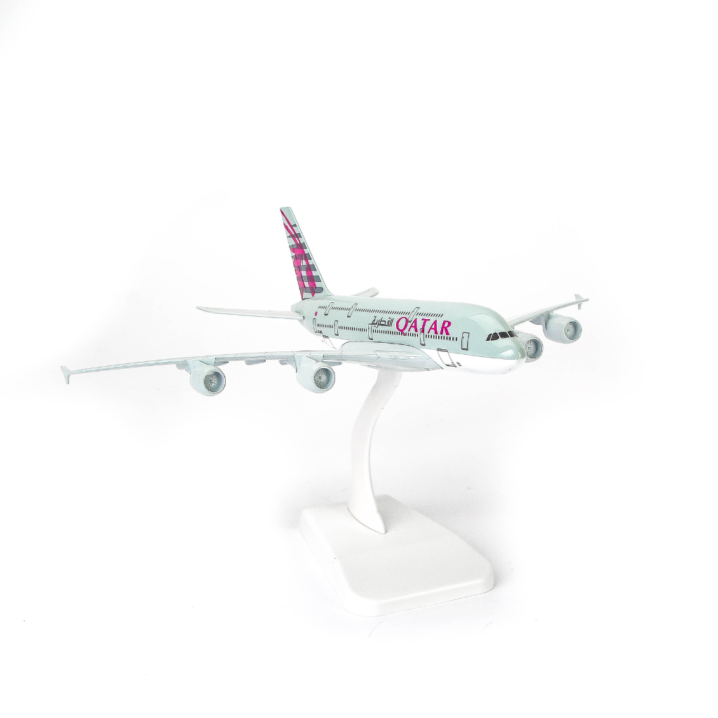 Mô hình máy bay Qatar Airways Airbus A380 20cm Everfly