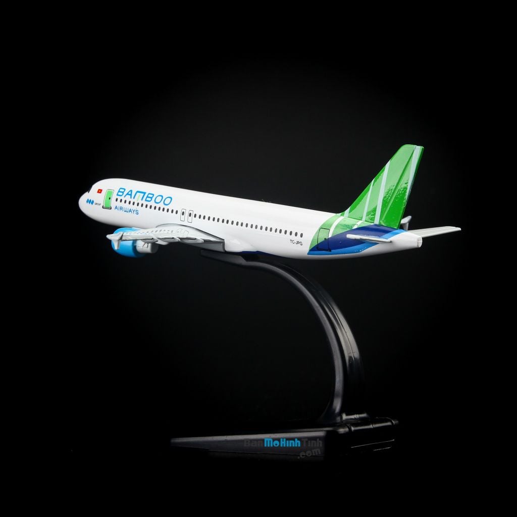 Mô hình máy bay tĩnh Bamboo Airways Airbus A320 16cm Everfly giá rẻ (10)