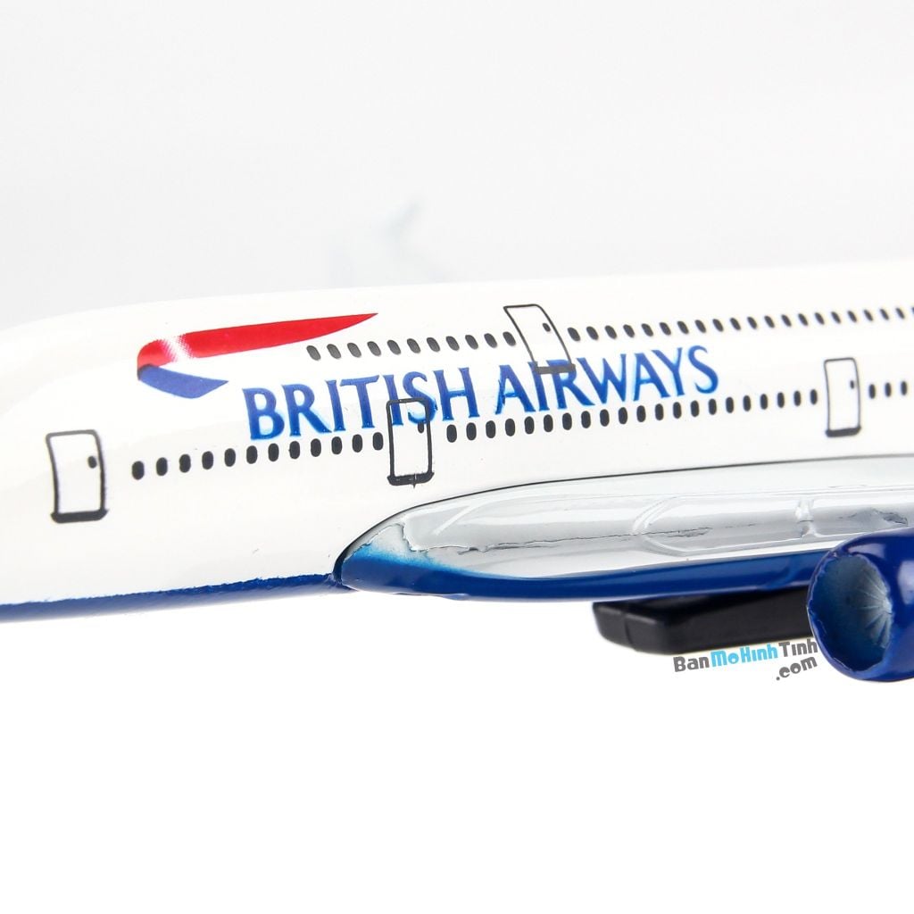 Mô hình máy bay tĩnh British Airways Airbus A380 16cm Everfly giá rẻ (7)