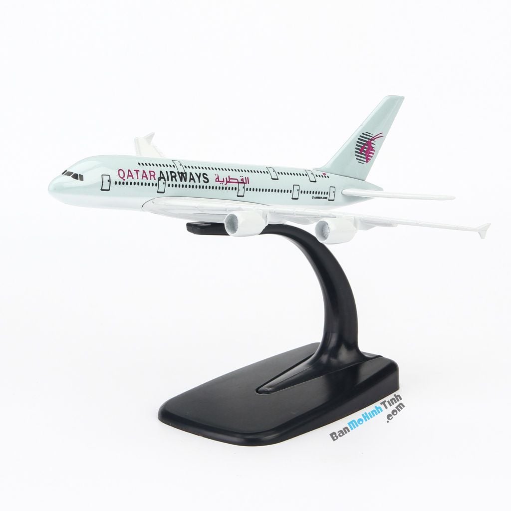 Mô hình máy bay tĩnh Qatar Airways Airbus A380 16cm Everfly giá rẻ (2)