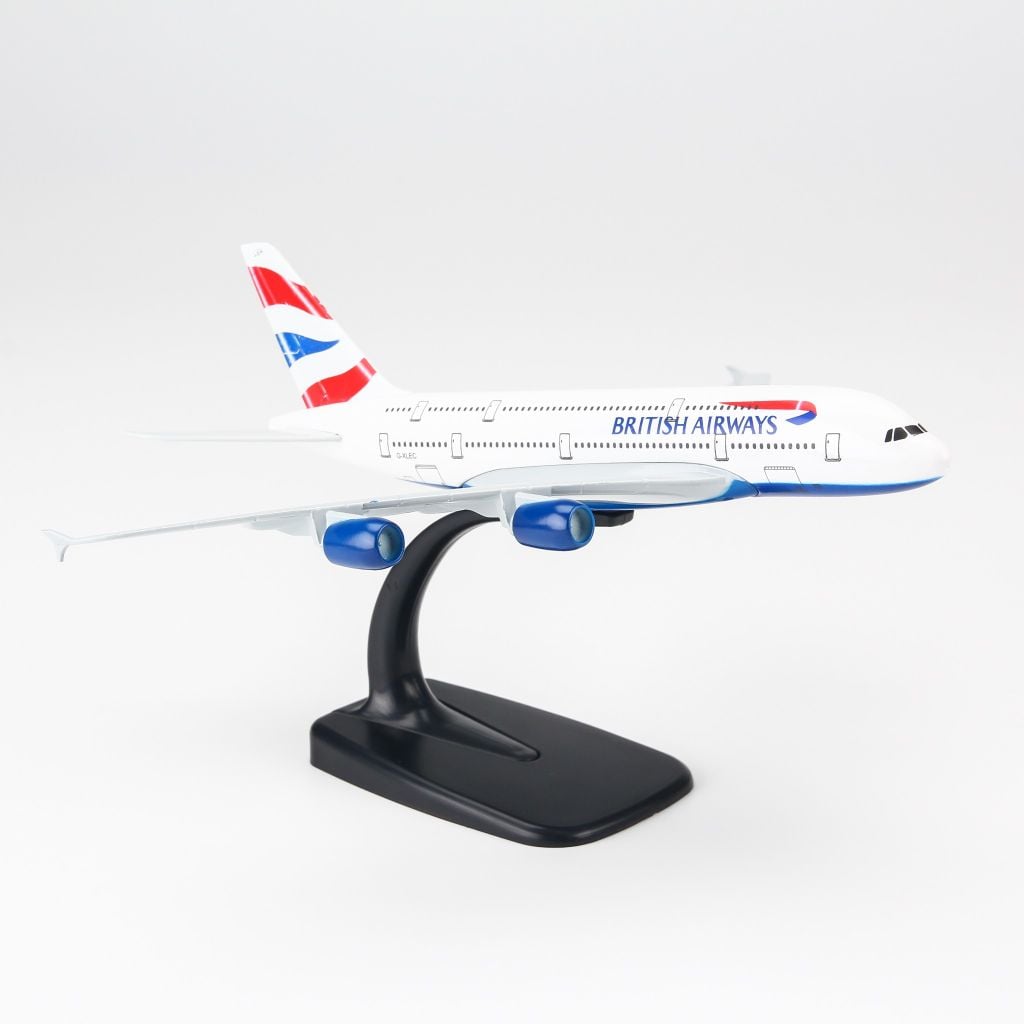 Mô hình máy bay tĩnh British Airways Airbus A380 20cm Everfly giá rẻ