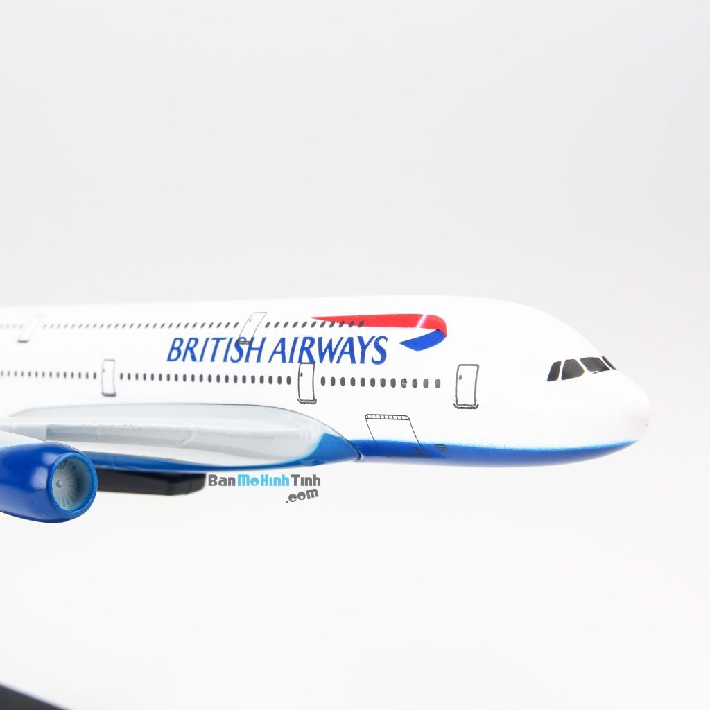 Mô hình máy bay tĩnh British Airways Airbus A380 20cm Everfly giá rẻ (6)