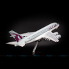 Mô hình máy bay lắp ráp có đèn led Qatar Airways Airbus A380 47cm Everfly