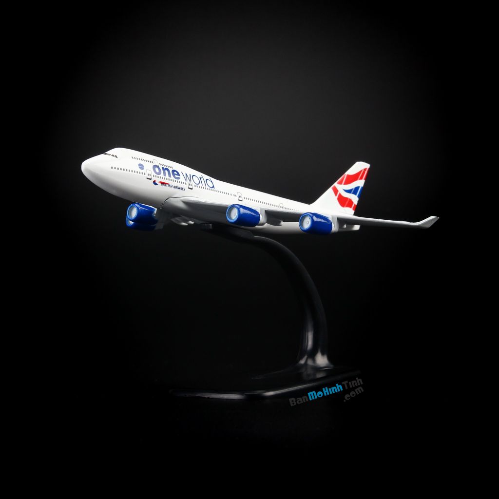 Mô hình máy bay tĩnh One World British Airways Boeing B747 16cm Everfly giá rẻ (8)