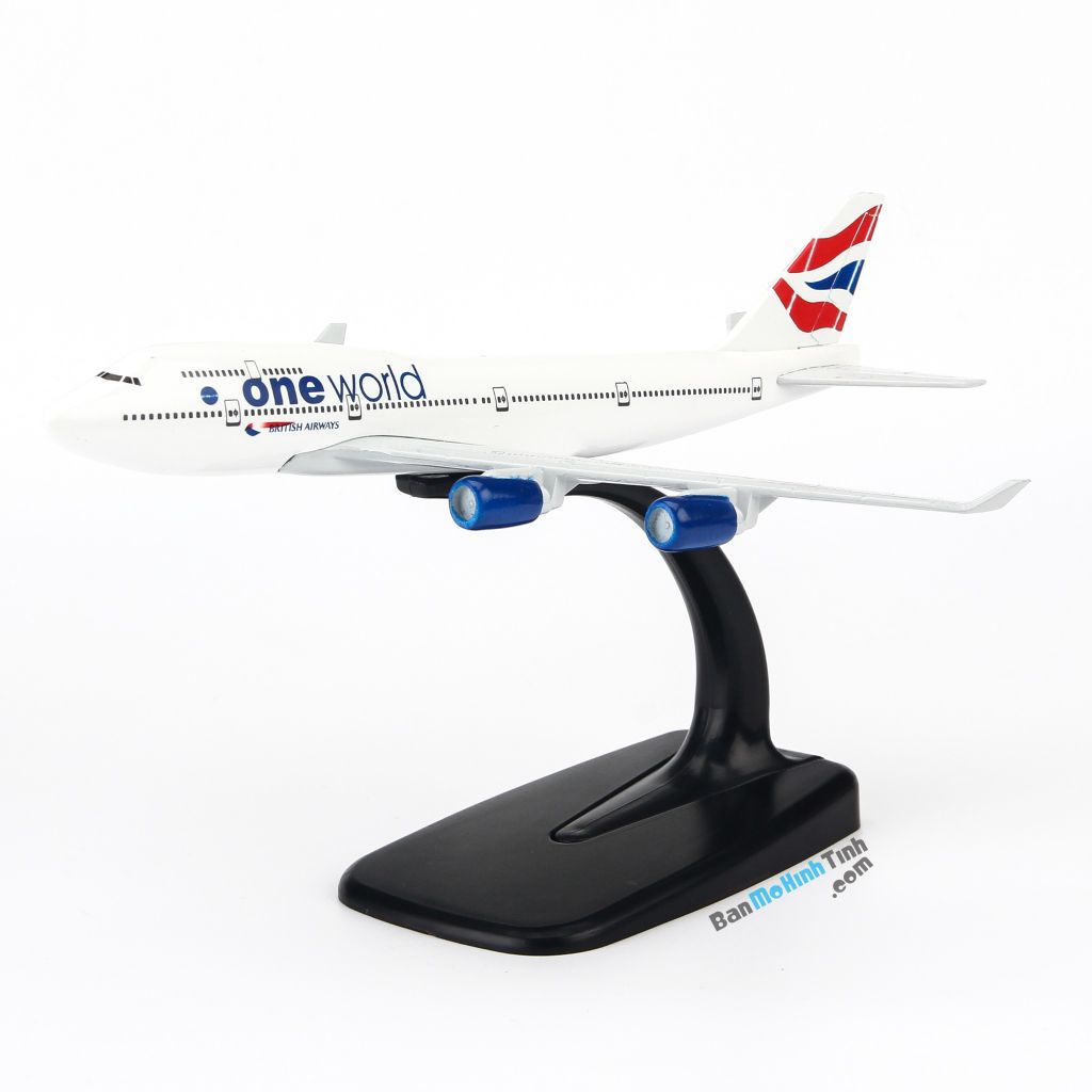Mô hình máy bay tĩnh One World British Airways Boeing B747 16cm Everfly giá rẻ (2)