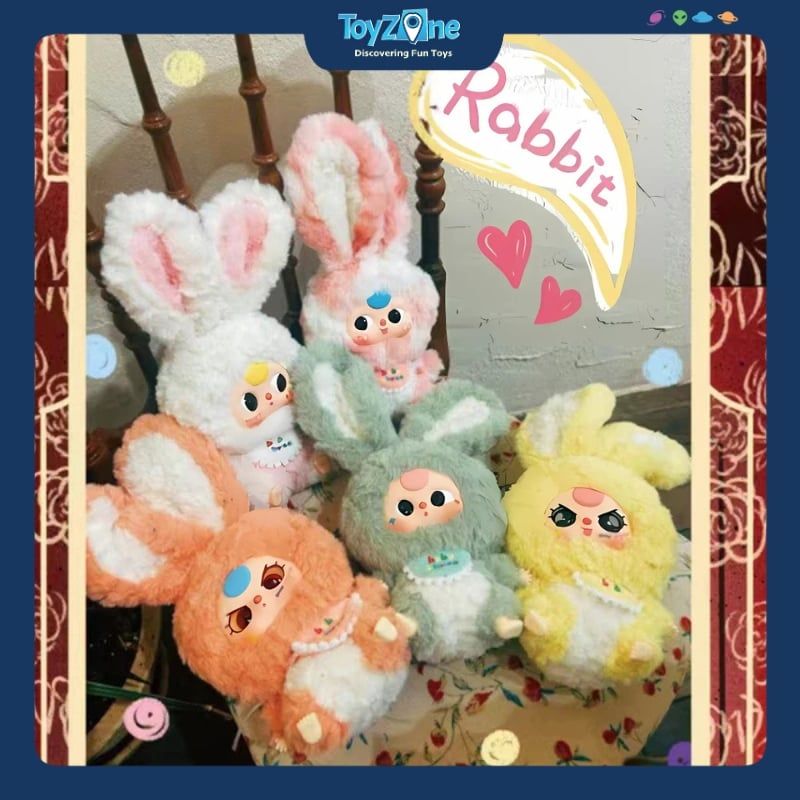 Mô hình  Blind box Gấu bông Baby Three Lily Rabbit Town Series ( Thỏ Thị Trấn ) BABY THREE