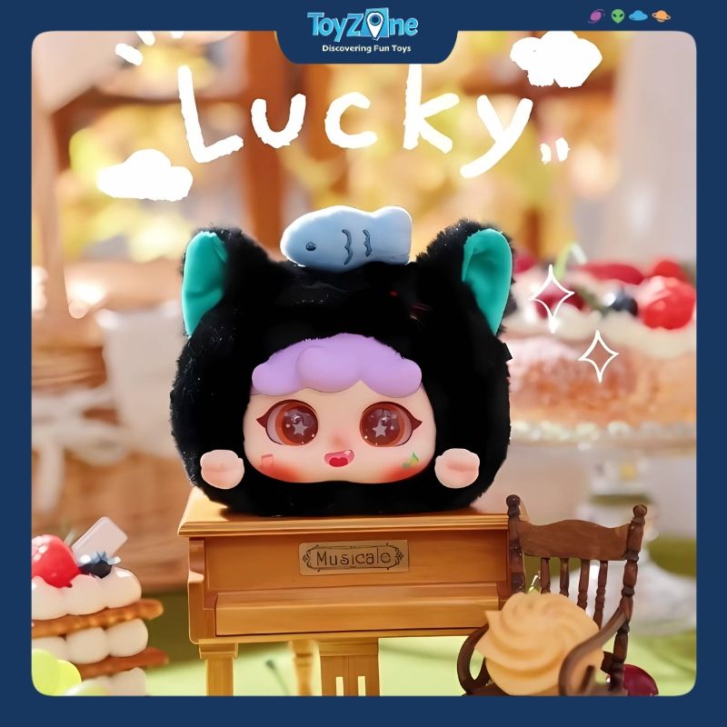 Mô hình Blind box Móc khóa Gấu bông Migo Zipper Animal Party ( Bữa Tiệc Động Vật ) HAPPY GHOST