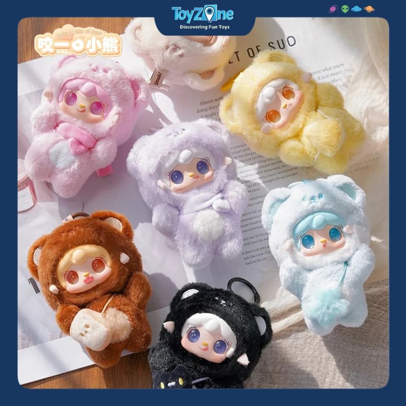 Mô hình Blind box Móc khóa Gấu bông Yooki Take a Bite of the Bear V4 YALLI STUDIO