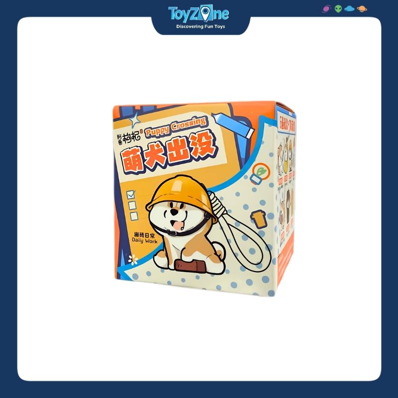 Mô hình đồ chơi Blind box Móc khóa Life Diary Of Shiba Inu Achai Puppy Crossing ( Băng Qua Đường ) DODOWO