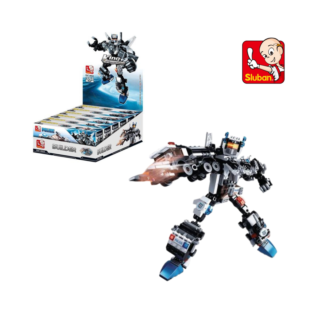 Bộ đồ chơi lắp ráp mô hình Robot Cảnh Sát 6in1 SLUBAN